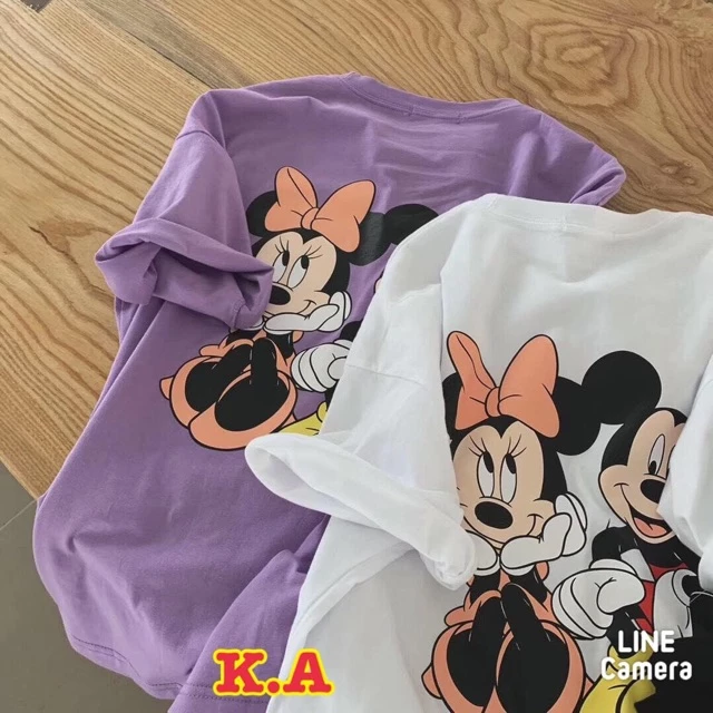 Áo phông Mickey nơ đỏ in lưng KAN0320