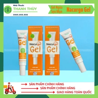 Nacurgo Gel [Tuýp 20g] – Mờ, Phẳng Sẹo Lồi, Lõm Do Vết Thương Mụn, Kiểm Soát Mụn, Nang Lông