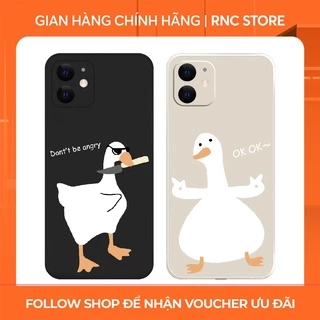 Ốp lưng Iphone 6S/6 Plus/7G/8G/X/Xs/11/12/....dẻo cạnh vuông bảo vệ camera hình Vịt cặp