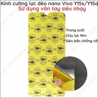 Dán cường lực Vivo y15s / y15a nano dẻo siêu bền