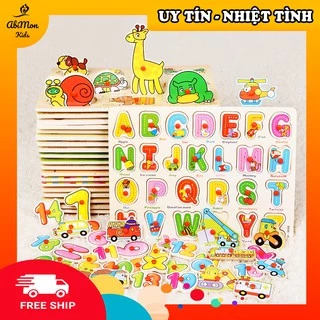 🌻 Bảng Núm Gỗ Ghép Hình Cho Bé ☘️ Montessori cao cấp ✨ (Đồ chơi Gỗ - Đồ chơi Giáo Dục - An toàn - Thông minh)