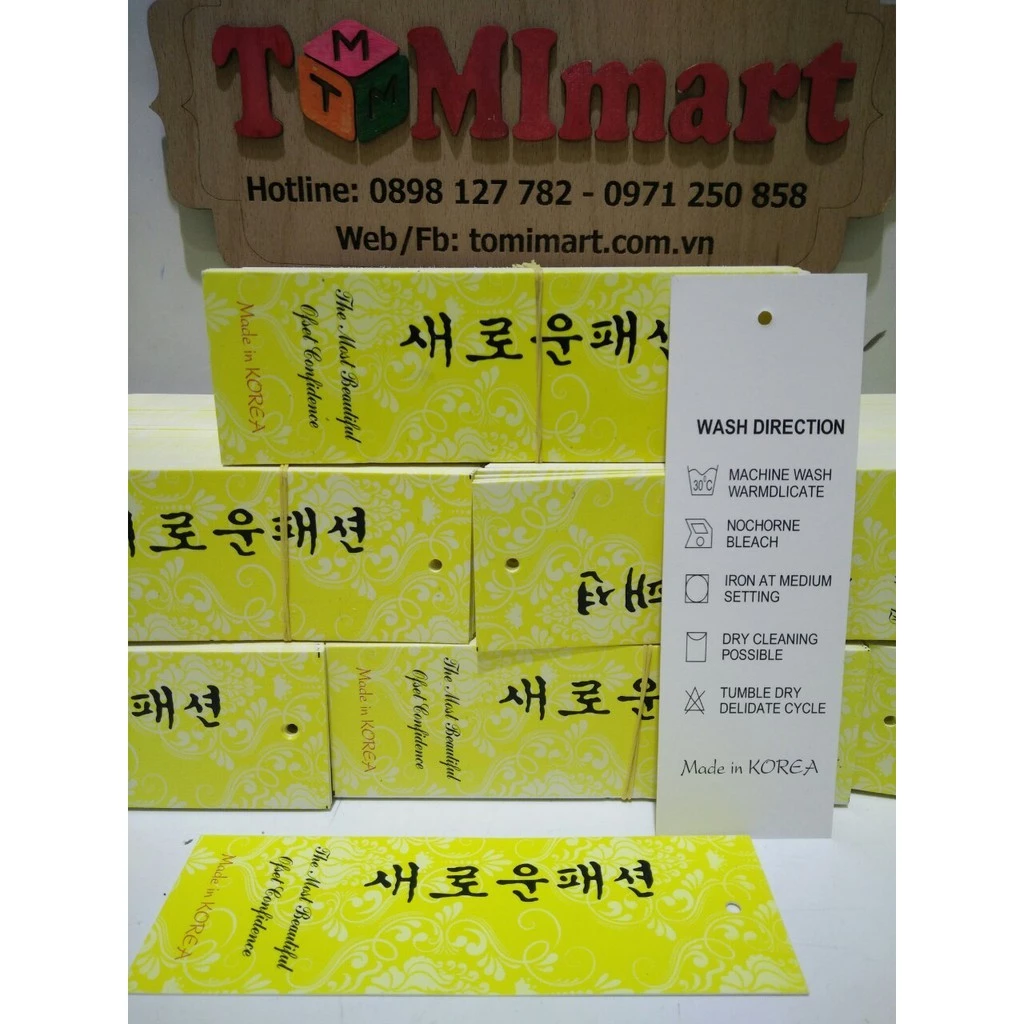 Tag mác quần áo Hàn Quốc - 100 tag