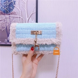 Túi Handmade Tự Đan Đầy Đủ Phụ Kiện Gồm Len Mịn，Hot TikTok BTL66