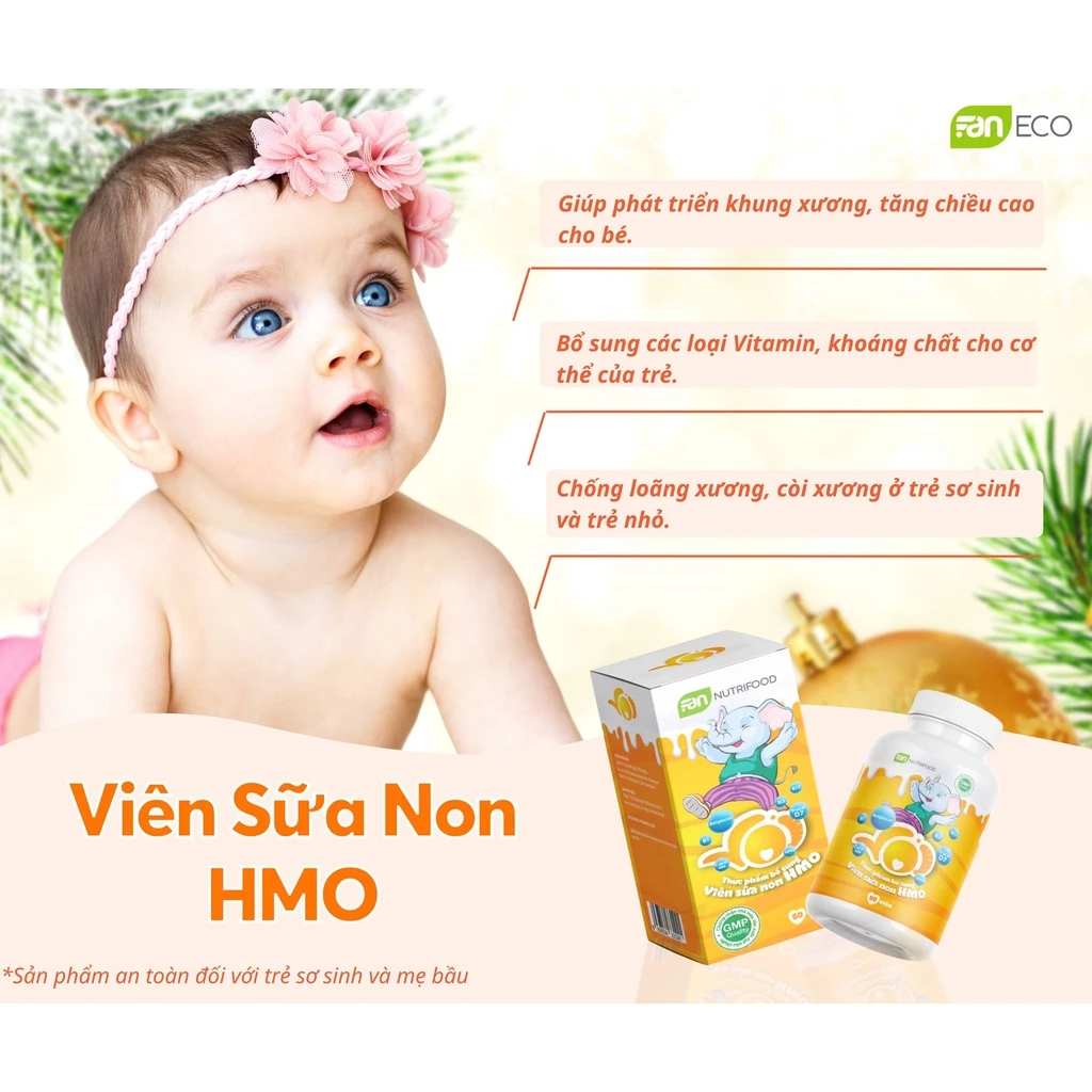 (chính hãng) VIÊN SỮA NON HMO (Faneco) - Dùng cho bé biếng ăn, chậm tăng cân.