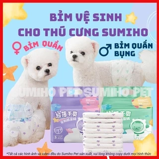 Bỉm tã cho chó mèo Sumiho Space bịch 10 miếng (bỉm quần và bỉm quấn bụng)