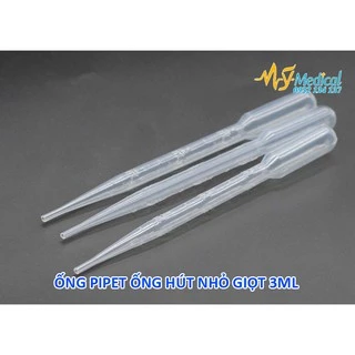 Ống pipet, ống hút nhỏ giọt 3ml (bịch 100 cái)