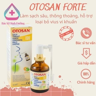 [ Chính Hãng] Xịt họng OTOSAN Throat Spray Forte - hỗ trợ giảm ho, dịu họng- 30ml - nhập khẩu Italy