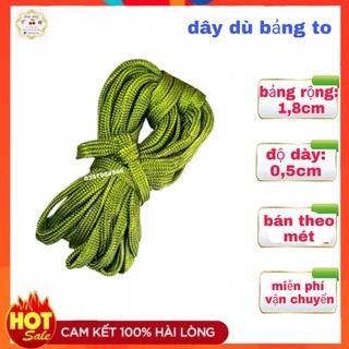 Dây Dù Cột Võng Bán Theo Mét (1mét), Dây Dù Bảng To Màu Xanh Loại Tốt