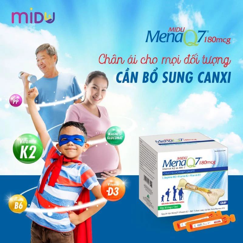 Canxi MenaQ7 180mcg – Phát triển chiều cao cho trẻ em và giúp xương chắc, dài.