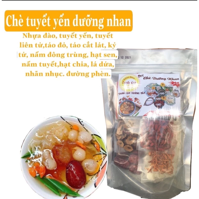 set CHÈ DƯỠNG NHAN TUYẾT YẾN / 450gr NẤU ĐƯỢC 20 CHÉN