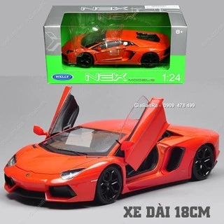 Xe Mô Hình Kim Loại Lambo Aventador Tỉ Lệ 1:24 - Welly - Nhiều Màu - 8299C