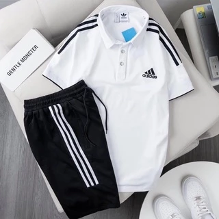 Áo thun nam, bộ thể thao mùa hè nam, Bộ thể thao nam adidas cao cấp, vải gai cá xấu cao cấp thoáng khí, thấm mồ hôi tốt