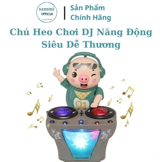 Heo Phát Nhạc - Chú Heo Chơi DJ Năng Động Siêu Dễ Thương Nhảy Theo Nhạc Và Đèn Cho Bé