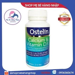 [Mẫu mới] Viên uống bổ sung Canxi và Vitamin D cho người lớn và mẹ bầu, Ostelin Calcium & Vitamin D Úc -130 viên