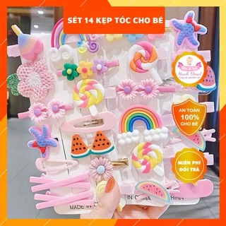 (Chọn Mẫu) SET 14 KẸP TÓC ĐÁNG YÊU CHO BÉ GÁI 🌟 FREESHIP 🌟