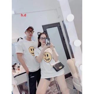 Áo thun nam nữ form rộng drew, áo phông tay thụng unisex chất cotton thoáng mát