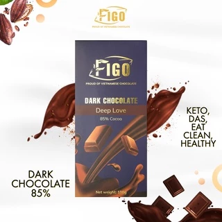 [CHÍNH HÃNG-DARK CHOCOLATE 85% 50G] Kẹo socola đen đắng 85% cacao ít đường 50g FIGO