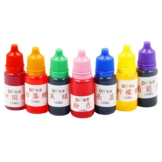 Set 7 chai mực nhuộm màu làm đồ trang sức thủ công 10ml