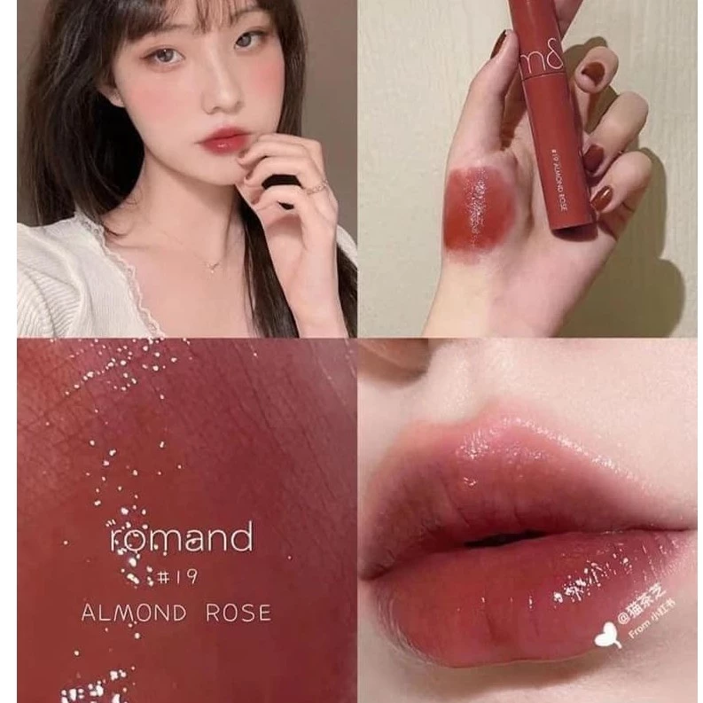 (AUTH, TEM HIDDEN TAG) Son Tint bóng Hàn Quốc Lip Tint màu #19 Almond Rose ngọt ngào