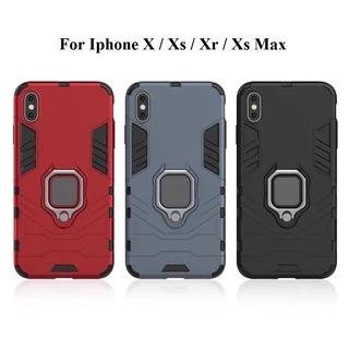 Ốp lưng Iphone X / Xr / Xs / Xs Max chống sốc iron man gắn giá đỡ iring, chống va đập mạnh