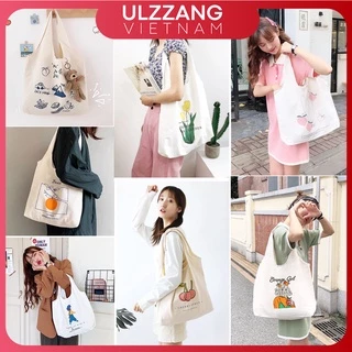 Túi tote vải canvas nam nữ đi học đi chơi, túi xách unisex đeo vai vải bố ulzzang thời trang rẻ đẹp_NT