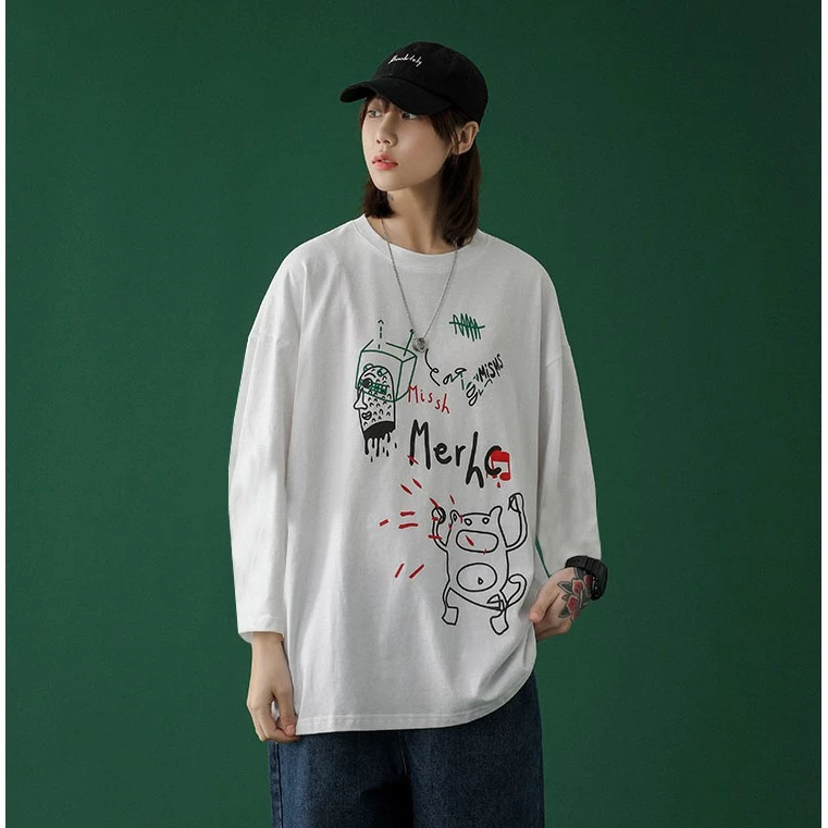 Áo Sweater Unisex Trơn Dài Tay bigsize 70-100kg