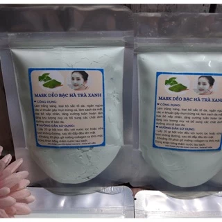 100gr Mask dẻo (bột mặt nạ) Bạc Hà Trà xanh handmade