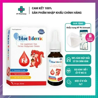 Blue Biferric - Siro bổ sung sắt cho trẻ em, giảm nguy cơ thiếu máu thiếu sắt 30ml