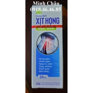 Dung dịch xịt họng Nhất Nhất hỗ trợ giảm nhanh ngứa họng, ho, viêm họng, amidan, thanh quản, khàn tiếng