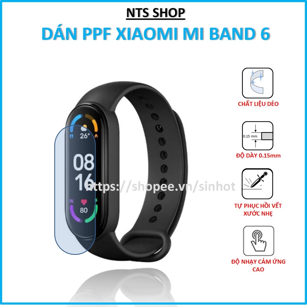 Set 3 miếng ppf dán chống xước màn hình Miband 6