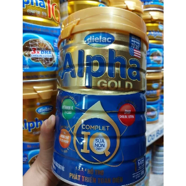 (Mẫu mới) Sữa bột Dielac Alpha Gold IQ 1 800g (cho trẻ từ 0 - 6 tháng tuổi)