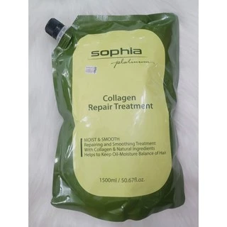 Kem hấp phục hồi tóc Collagen  Sophia Platinum Collagen Repair Treatment 1500ml