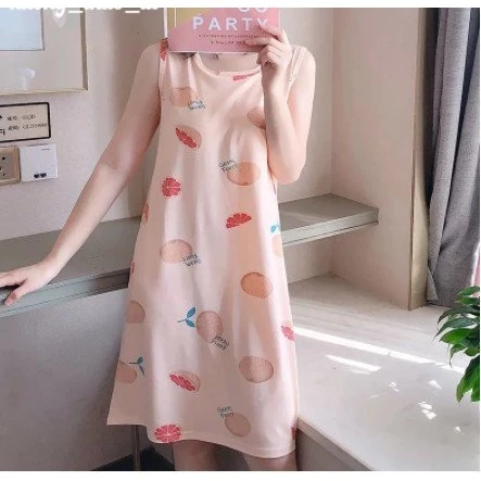 Váy Ngủ Mặc Ở Nhà Sát Nách Có Đệm Ngực - Đầm Mùa Hè Dễ Thương