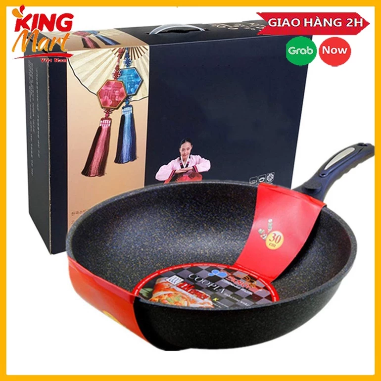 [GÍA HỦY DIỆT] Chảo chống dính siêu bền, lòng sâu, CÓ NẮP, size 32cm