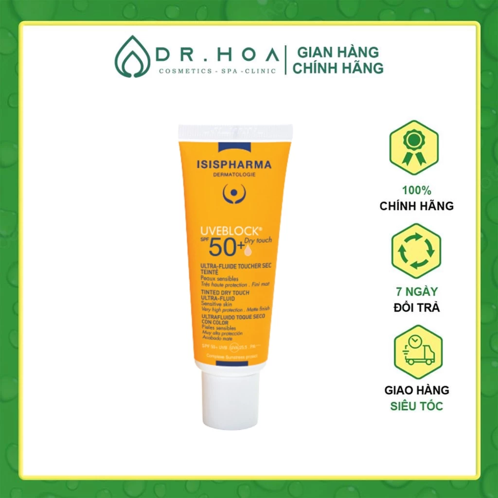 Kem chống nắng ISISPHARMA UVEBLOCK® SPF 50+ dry touch
