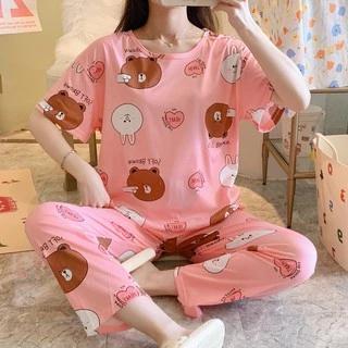 Set đồ bộ ngủ mặc nhà ulzzang pijama gấu Brownie DN122 (có ảnh thật)