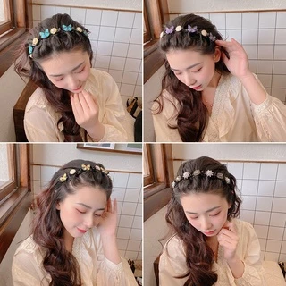 Vòng buộc tóc chống trượt ngọc trai Hàn Quốc Băng đô nữ có kẹp bện Tính khí Băng đô cô gái ngọt ngào