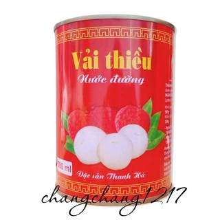 Vải Thiều Ngâm Đóng Lon Thanh Hà Ngọc Hà Lon 580gr