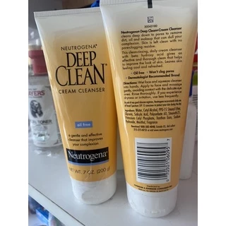 [USA] Sữa rửa mặt Neutrogena Deep clean (dành cho da mụn, da dầu)