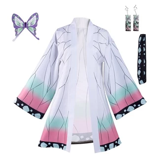 Ioonchi Kochou Shinobu Áo khoác Kimono Áo choàng Cosplay Trang phục Áo choàng Halloween Trang phục Cardigan Top