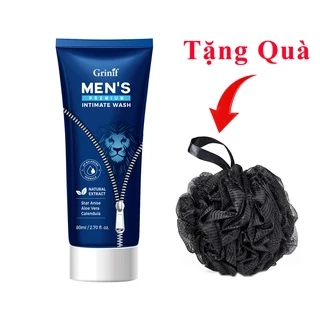 [CHÍNH HÃNG TPHCM] Dung dịch vệ sinh nam Grinif Men's Premium Intimate Wash 80ml 100% Hàn Quốc + Tặng bông tắm Than Tre