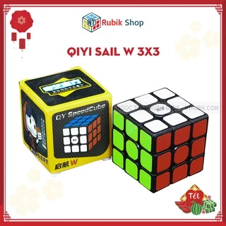 Rubik 3x3 QiYi Sail W Rubic 3 Tầng Khối Lập Phương 3x3x3 Đồ Chơi Thông Minh (Màu Đen/ Trắng)