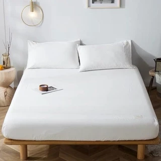 Ga giường (không kèm vỏ gối) Cotton Tici Trắng tinh cao cấp - Bo chun drap (ga giường) đủ kích thước