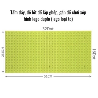 Đế lót lắp ghép, lắp đồ chơi ghép hình size  Duplo ( 25,5x 51cm)