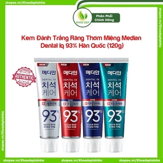 Kem đánh trắng răng Median, trắng răng, thơm miệng, ngừa sâu răng, kem đánh răng Median Dental IQ 93% 120g Hàn Quốc