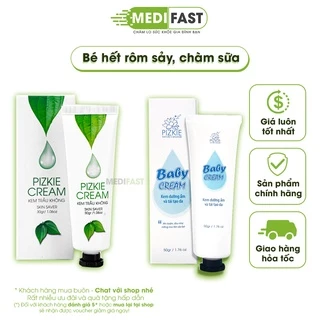 Kem trầu không Pizkie - giảm hăm, rôm sảy, côn trùng cắn, giảm nứt lẻ, tái tạo da Pizkie Baby Cream - Mẫu mới