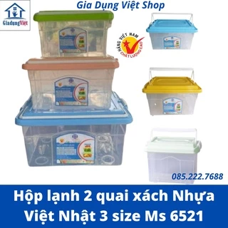 Hộp đựng thực phẩm, rau, củ Cao Cấp Việt Nhật 6521 có quai xách tiện lợi