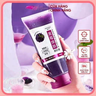 Gel Tẩy Da Chết toàn thân GinBi chiết xuất nho tươi và quả mâm đen xôi tẩy sạch mụn làm trắng da QisE 200ml