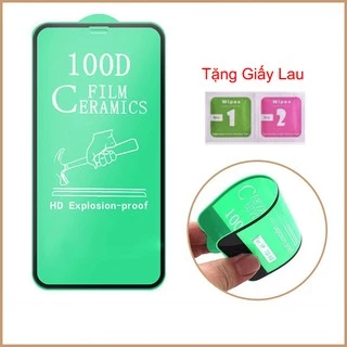 Kính Cường Lực Dẻo Full Màn 100D Dành Cho Iphone Tặng kèm cặp giấy lau màn hình