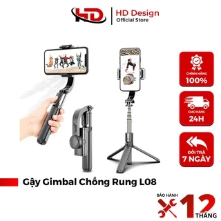 Gậy Gimbal Chống Rung Stabilizer L08 - Tặng Kèm Remote - Có Chân Đỡ - Chính Hãng HD DESIGN